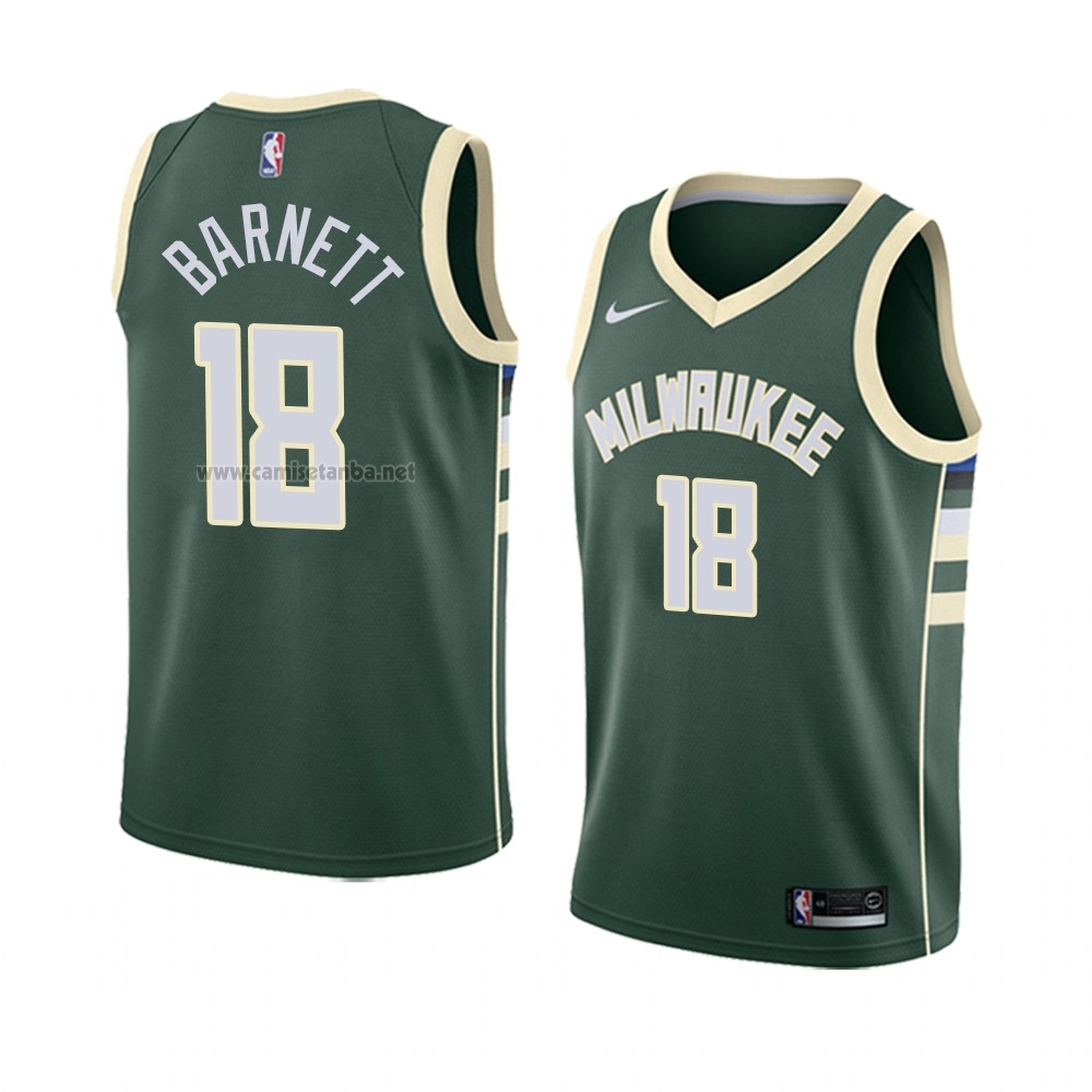 Camiseta Milwaukee Bucks Jordan Barnett #18 Icon 2018 Verde